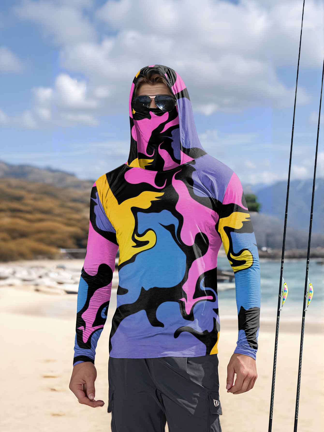 Hunting & Outdoor As - Balıkçılık kapüşonlu sweatshirt erkek uzun kollu