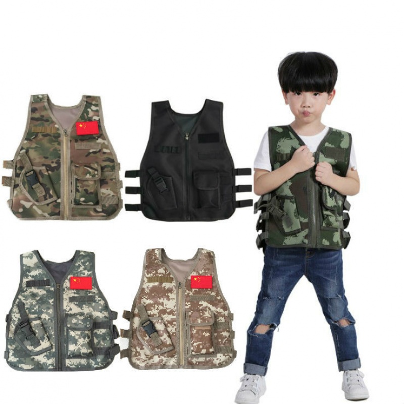 Outdoor Hunting Games For Kids - Çocuk Kamuflaj Taktik Yeleği Yazlık Açık
