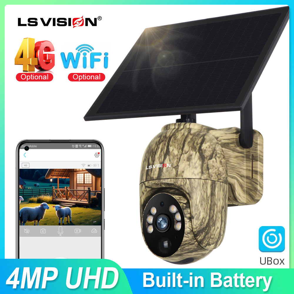 Outdoor Hunting Camera Wifi - LS vizyon 2K güneş güvenlik kamera