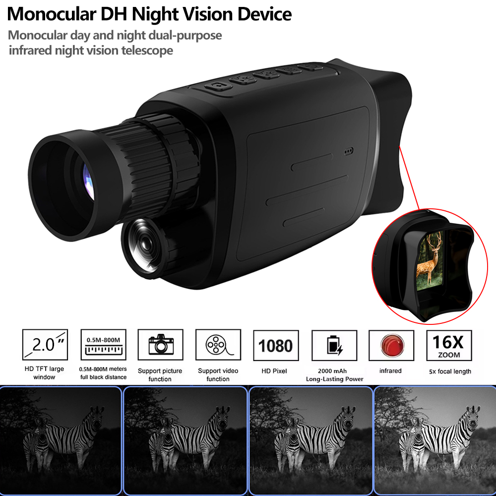 Outdoor Hunting Pictures - Monoküler Gece Görüş Cihazı 1080P HD