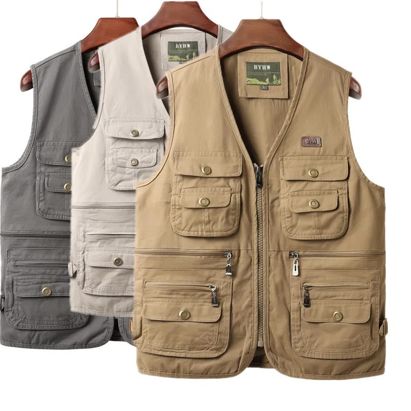 Safari Outdoor Hunting Jackets - Erkek Yeleği Çok Cepli Kolsuz Ceket