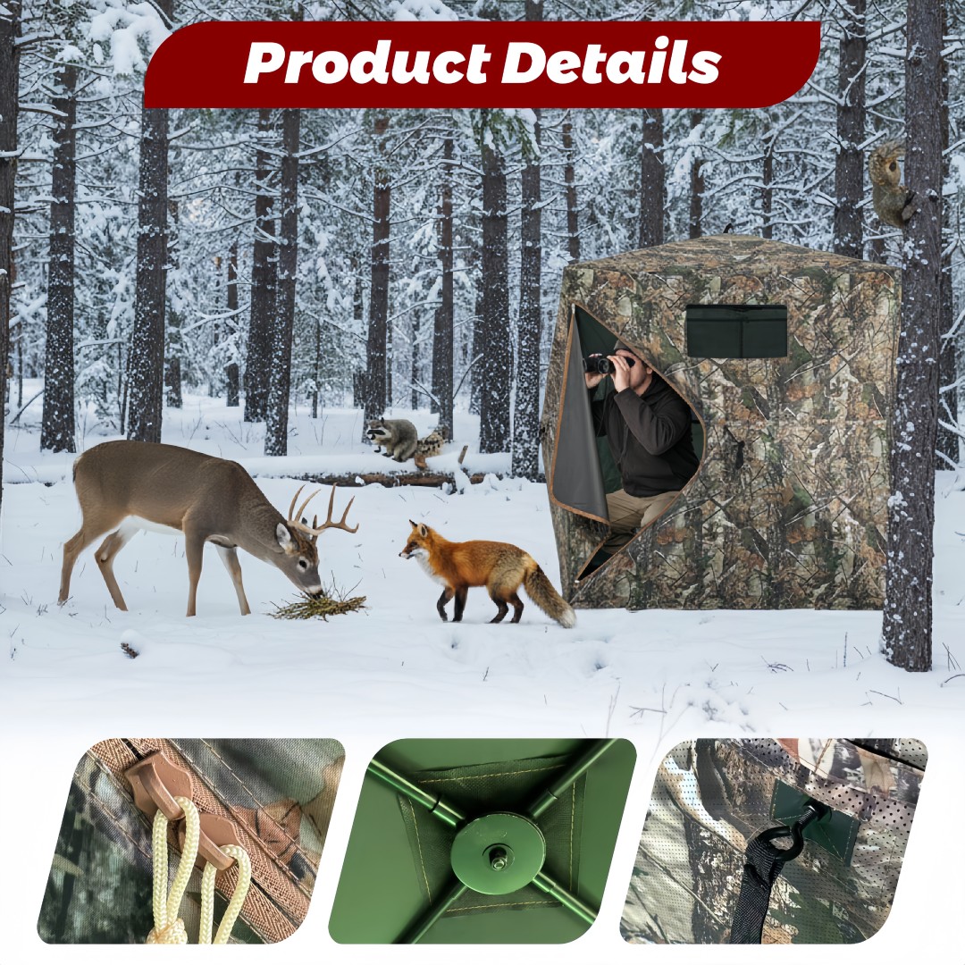 Hunting & Outdoor As - Kamuflajlı Açılır Avcılık Sığınağı Kolay Kurulumlu