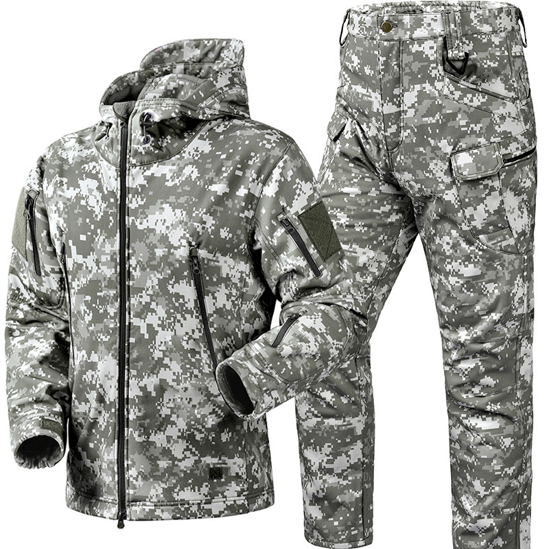 Safari Outdoor Hunting Jackets - Kış Kalınlaşmak Erkekler Camo Takım Elbise