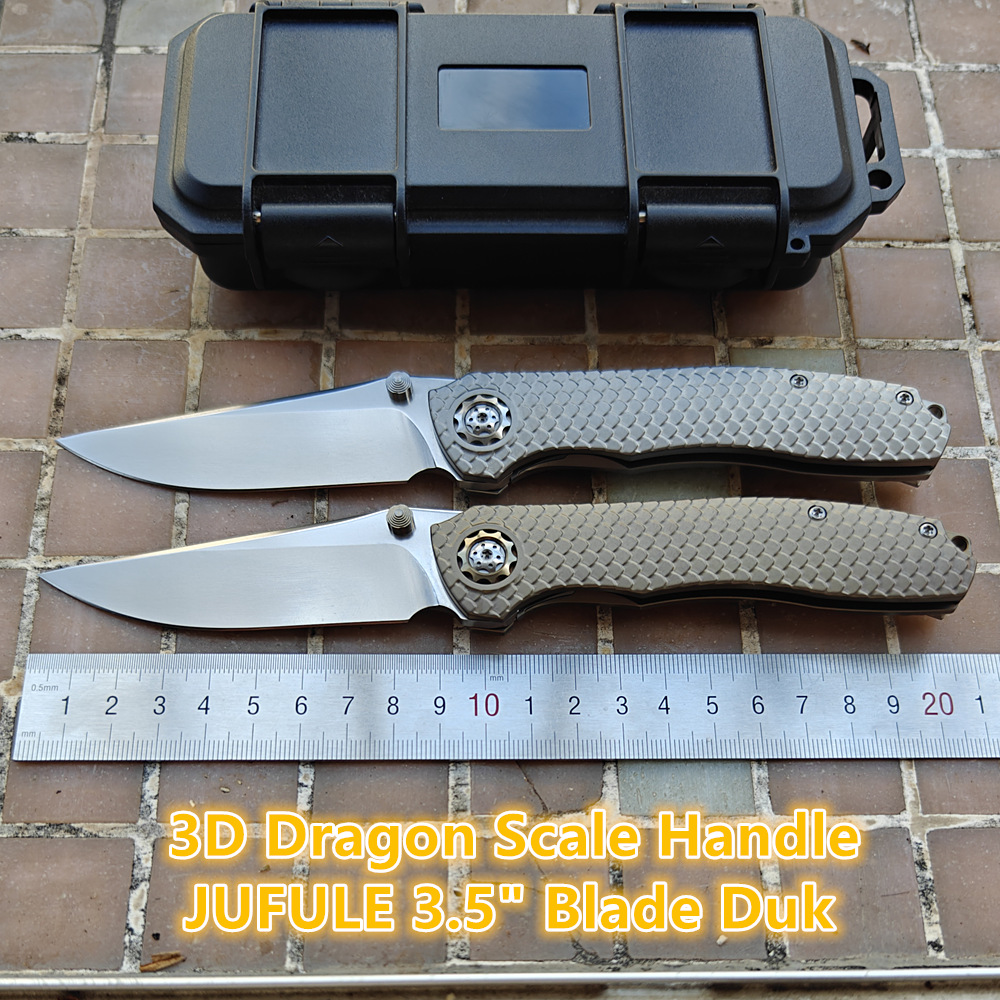 Knife Hunting Fixed Blade - JUFULE Yeni DUK Ejderha Pullu Konturlu