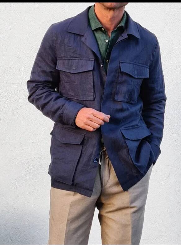 Vintage Keten Erkek Safari Lac - Safari Outdoor Hunting Jackets incelemesi ve fiyatı