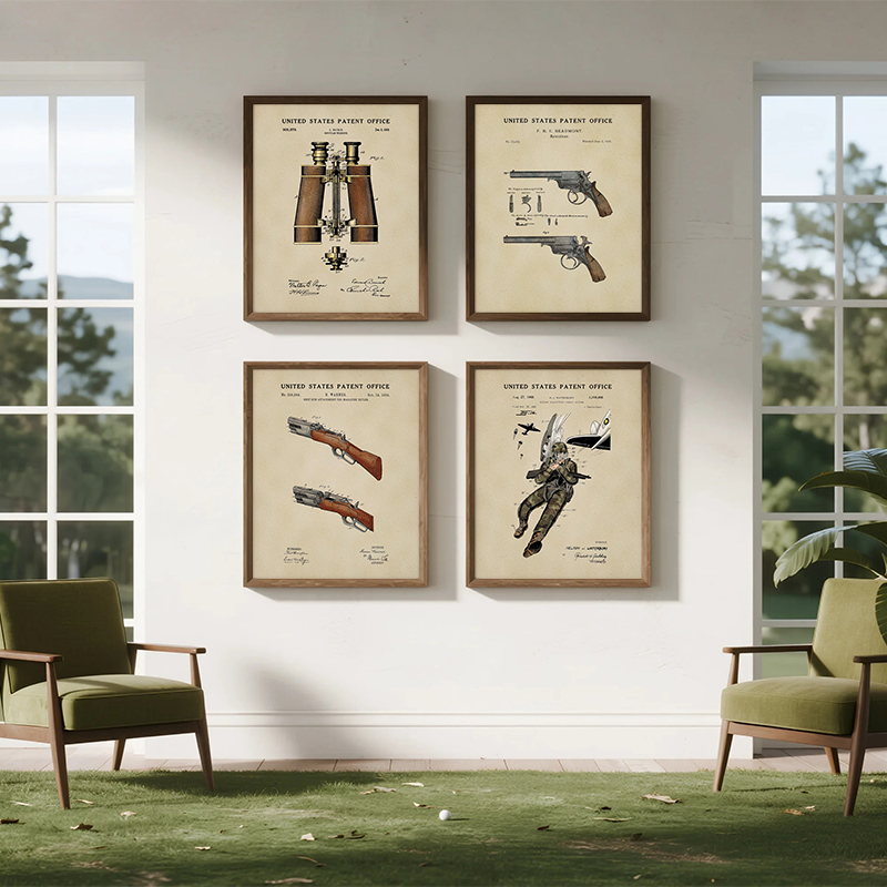 Vintage avcılık ekipmanları pa - Outdoor Hunting Paintings incelemesi ve fiyatı