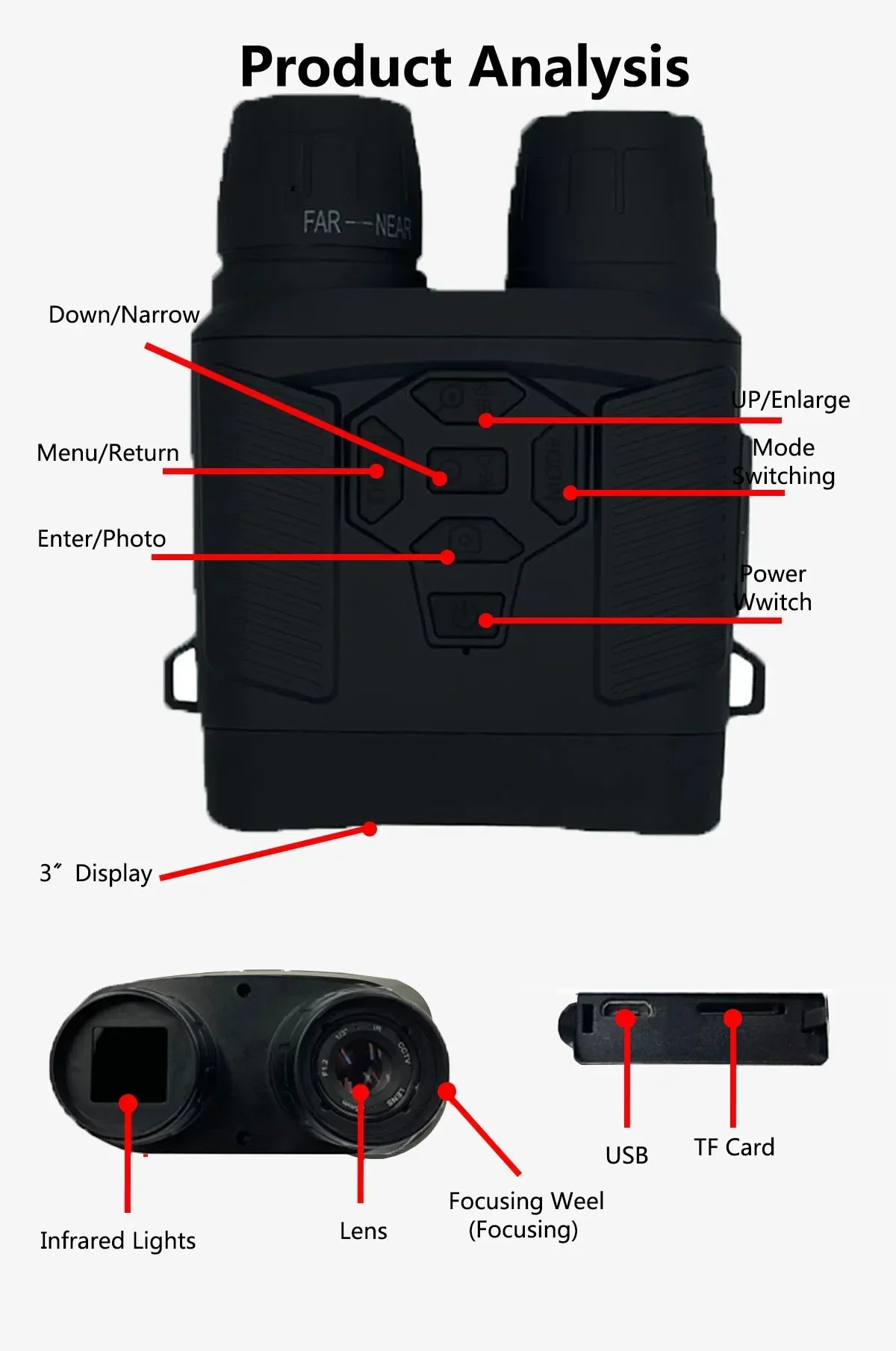 Y6 Dürbün Gece Görüş Kızılötes - Outdoor Hunting Digital Night Vision incelemesi ve fiyatı