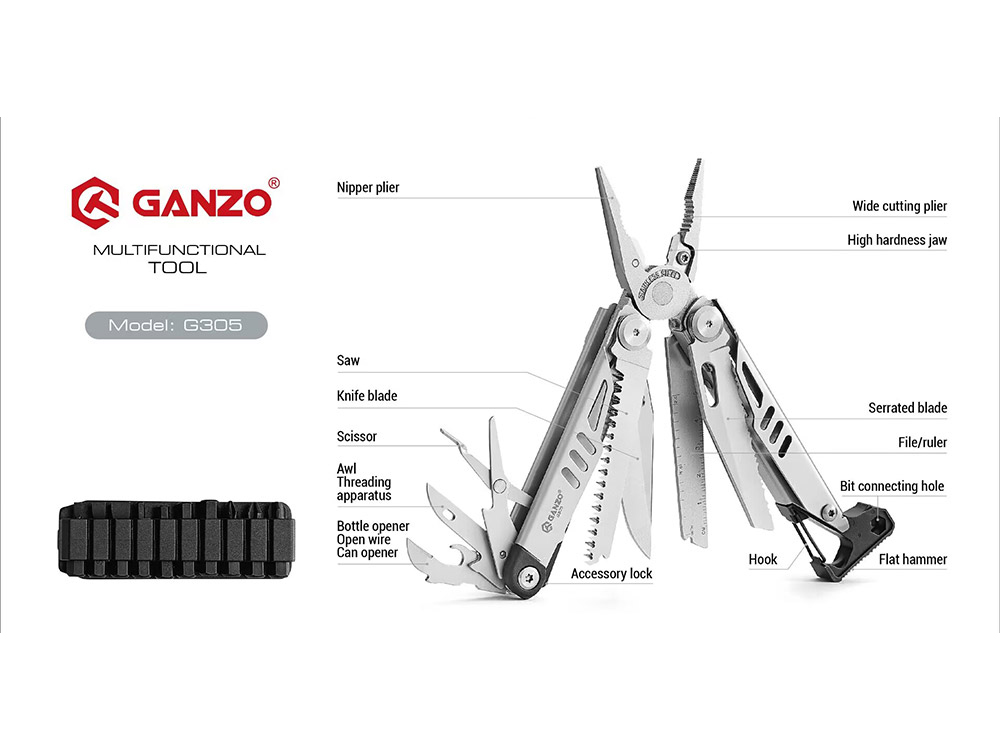 Ganzo G305 G305-B Çok Amaçlı A - Knife Hunting Fixed Blade incelemesi ve fiyatı