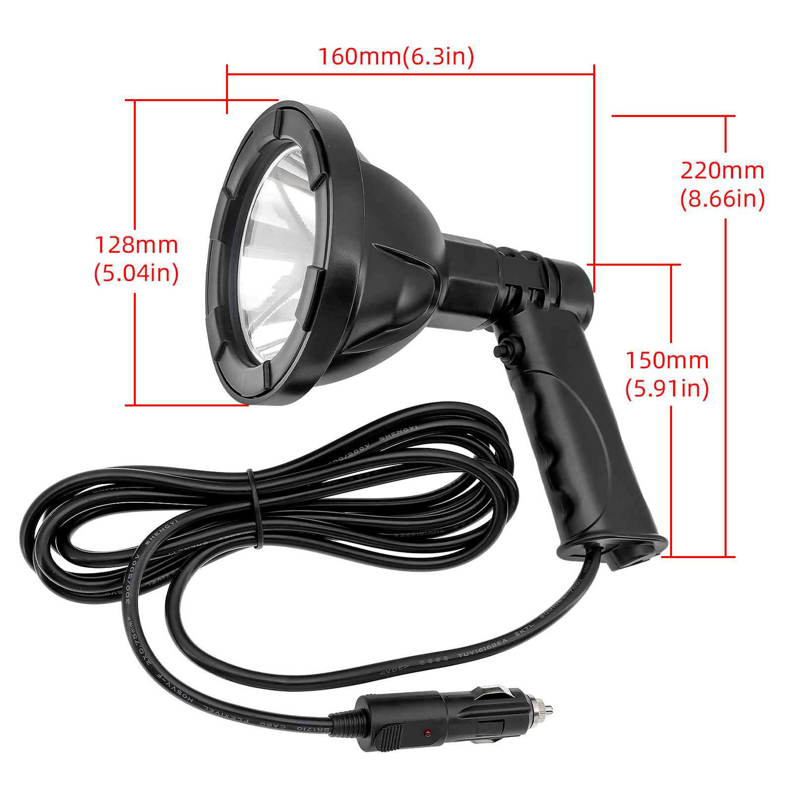 100W 4 inç yüksek güç el ışık  - Outdoor Hunting Vehicle incelemesi ve fiyatı
