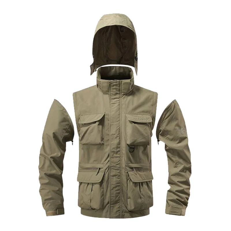 Çıkarılabilir kollu rüzgar geç - Safari Outdoor Hunting Jackets incelemesi ve fiyatı
