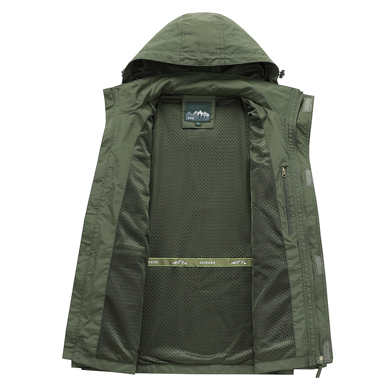 Çıkarılabilir kollu rüzgar geç - Safari Outdoor Hunting Jackets incelemesi ve fiyatı